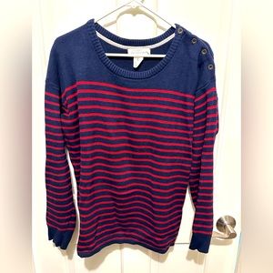 L.O.G.G. H&M crewneck blue & red striped sweater